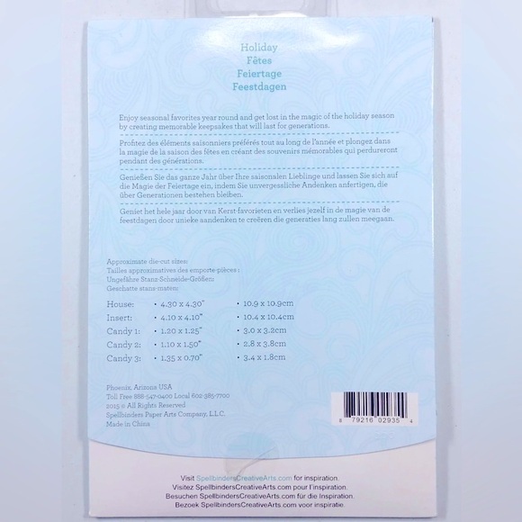 Spellbinders Holiday Gingerbread House Dies Rare HTF Discontinued - Picture 2 of 2